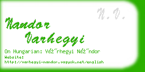 nandor varhegyi business card